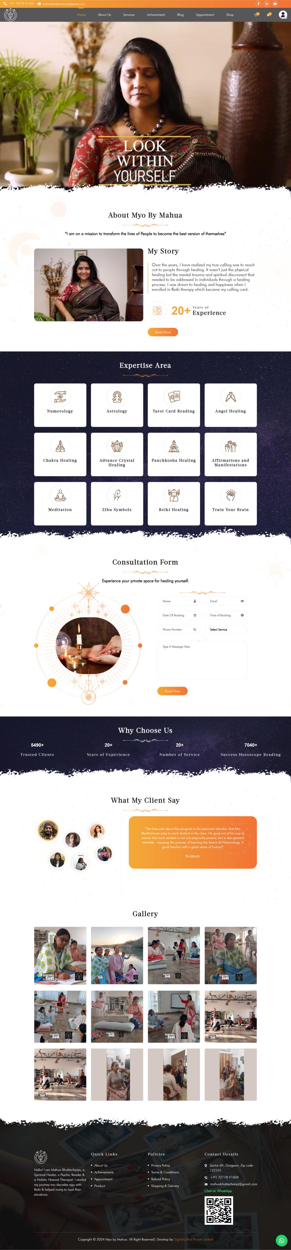 Myomahua – Spiritual Healing & Wellness Website
