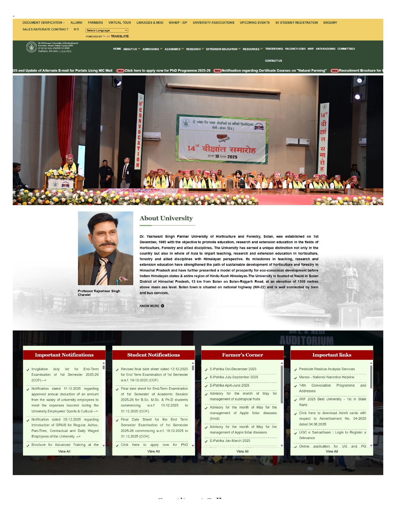 Dr YS Parmar University of Horticulture and Forestry